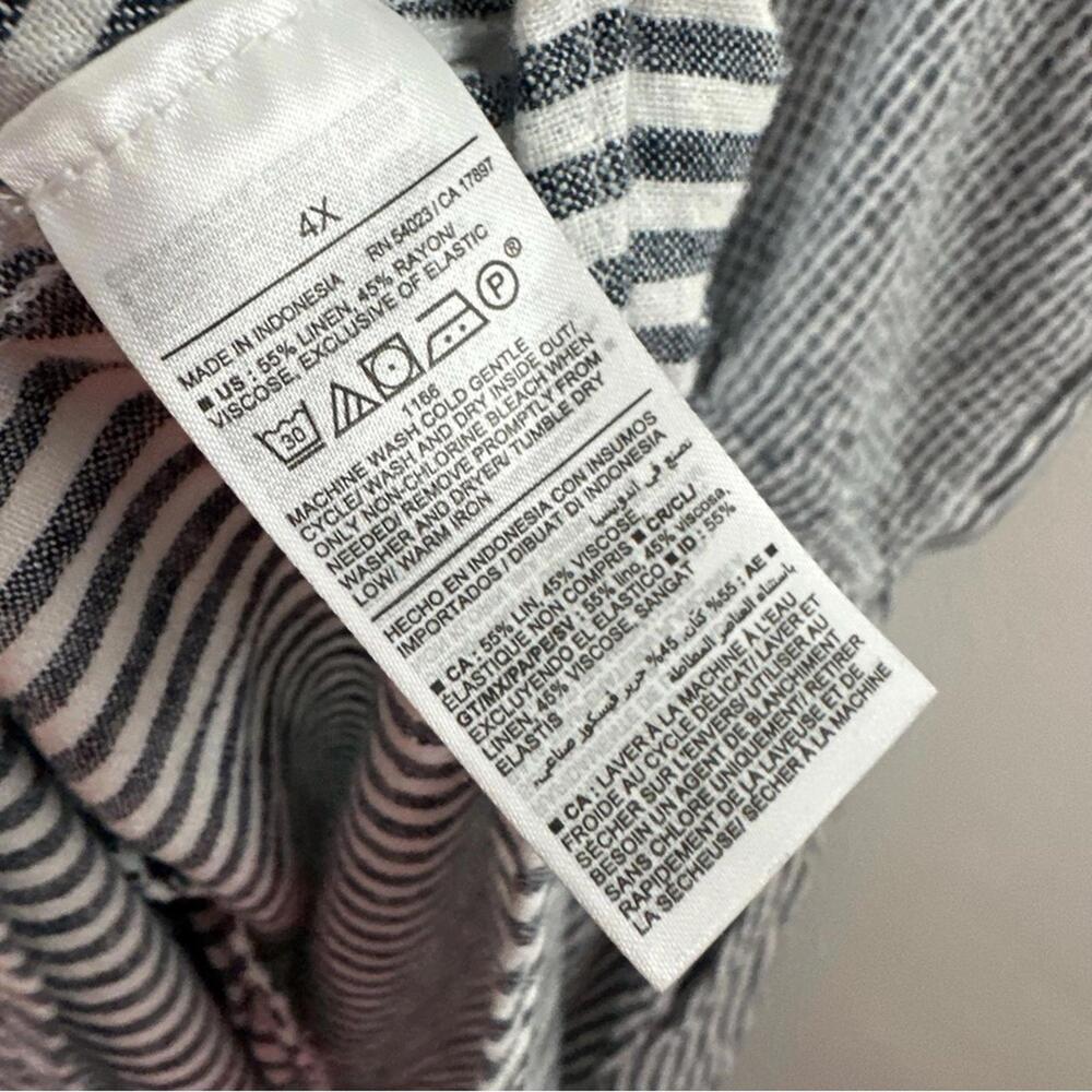 Old Navy Women’s Linen Blend Striped Dress Size 4X - Picture 4 of 5